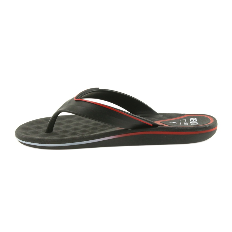 Rider 11315 Herren-Gel-Flip-Flops schwarz rot 2