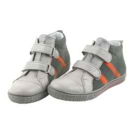 Ren But Rheinschuhe Jungen mit Klettverschluss 4275 Popiel/Orange grau 4