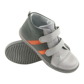 Ren But Rheinschuhe Jungen mit Klettverschluss 4275 Popiel/Orange grau 3