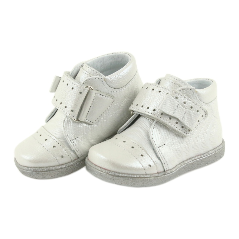Kinderschuhe mit Klettverschluss Ren But 1535 mit silberner Schleife 4