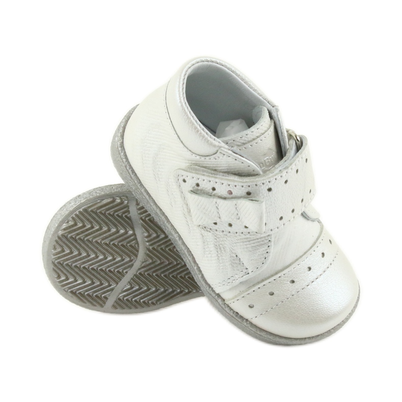 Kinderschuhe mit Klettverschluss Ren But 1535 mit silberner Schleife 3