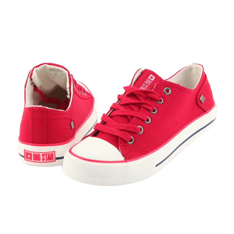 Rote Big Star 274339 Sneakers mit Schnürung 5