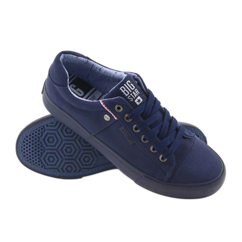 Big Star Herren-Sneaker, gebunden marineblau 174094 navy blau 3
