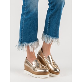 Corina Golden Wedge Loafer 1