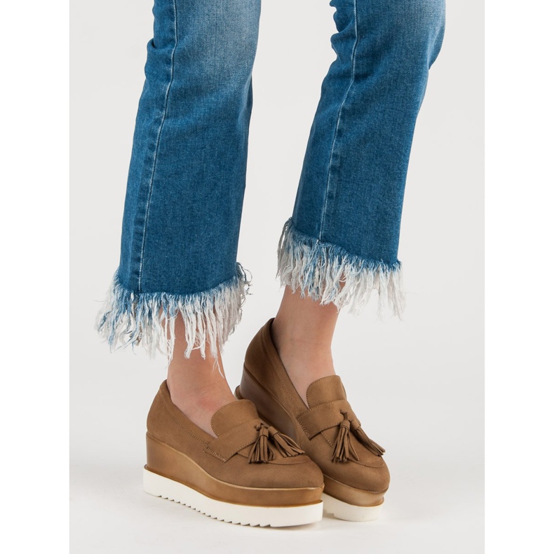 Corina Camel Wedge Loafer braun 1