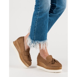 Corina Camel Wedge Loafer braun 2