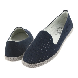 Filippo Lordsy Damen Ballerinas Espadrilles F 081 navy blau 4