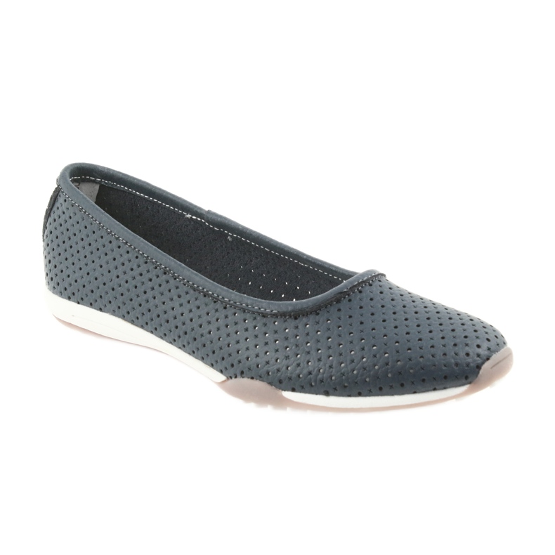 Marineblaue durchbrochene Ballerinas Filippo 089 navy blau 1