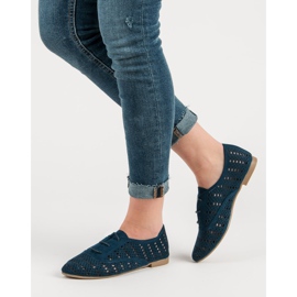 Corina Marineblaue durchbrochene Schuhe 1