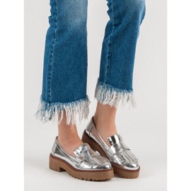 Corina Lackierte Loafer grau 1