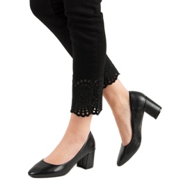 Ideal Shoes Klassische schwarze Pumps 2