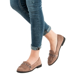 Laura Mode Beige Slipper mit Strasssteinen 2