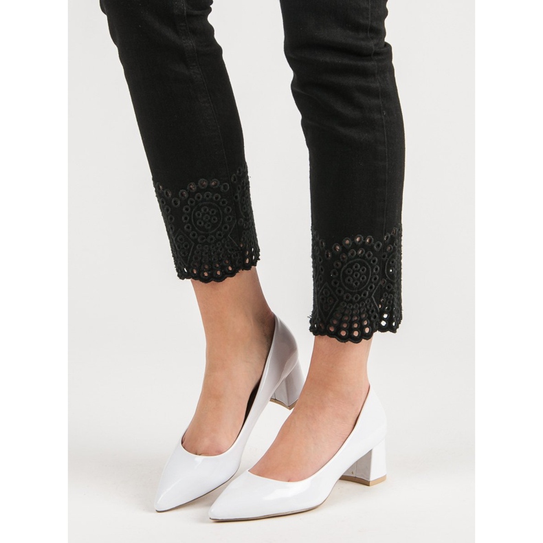 Diamantique Elegante weiße Pumps 1