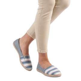 Sweet Shoes Gestreifte Slipper grau mehrfarbig 2