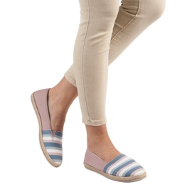 Sweet Shoes Gestreifte Slipper mehrfarbig rosa 2