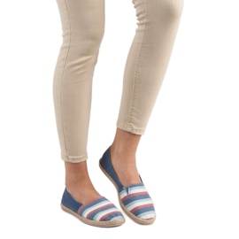 Sweet Shoes Gestreifte Slipper blau 1