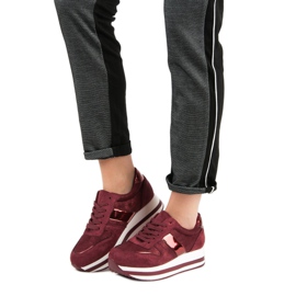 Bestelle Modische burgunderrote Sneaker mehrfarbig 2