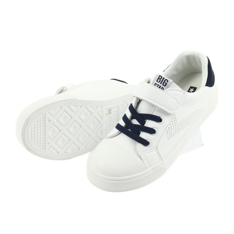Sneakers Big Star mit Klettverschluss 374107 weiß navy blau 5