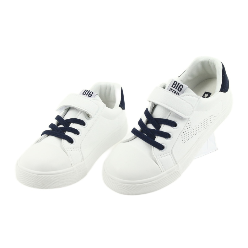 Sneakers Big Star mit Klettverschluss 374107 weiß navy blau 3