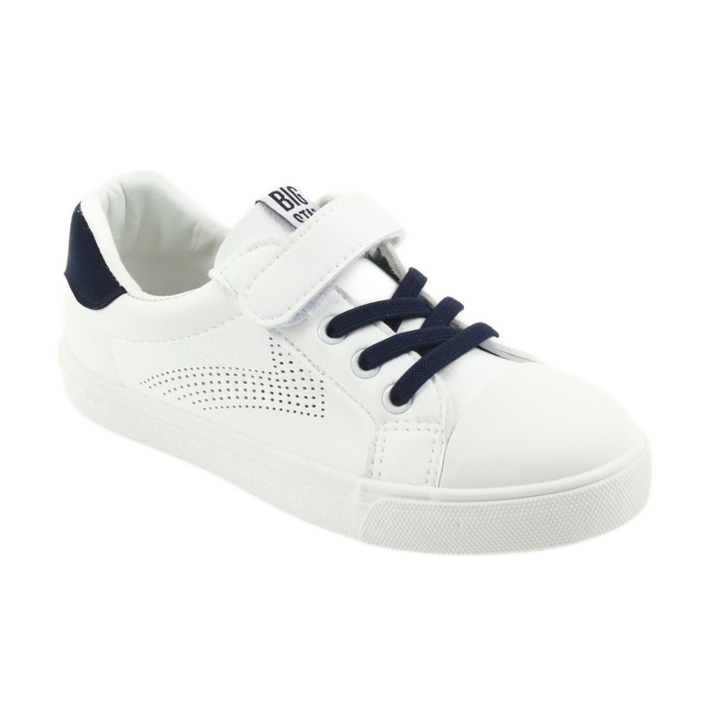 Sneakers Big Star mit Klettverschluss 374107 weiß navy blau 1