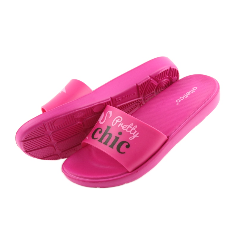 Flamingos Atletico Damenhausschuhe schwarz rosa 5