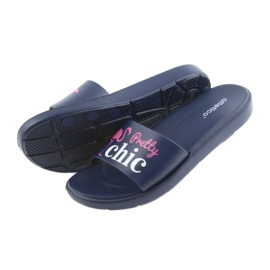 Flamingos Atletico Damenhausschuhe weiß rosa marineblau 5