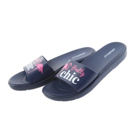 Flamingos Atletico Damenhausschuhe weiß rosa marineblau 4