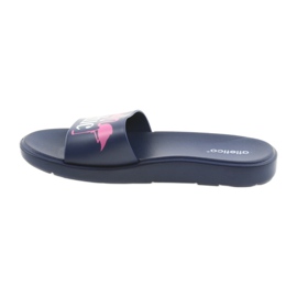 Flamingos Atletico Damenhausschuhe weiß rosa marineblau 2