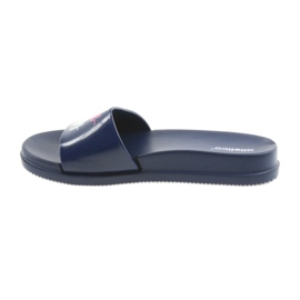 Happy Atletico marineblaue Hausschuhe für Damen weiß rosa 2