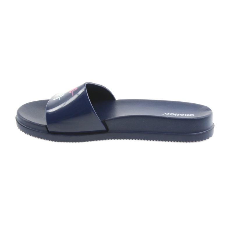 Happy Atletico marineblaue Hausschuhe für Damen weiß rosa 2