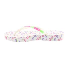 Atletico Damen Flip-Flops mit Blumen weiß lila grün rosa 2