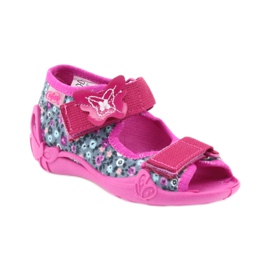 Befado Kinderschuhe 242P072 grau rosa 2