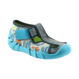 Befado Kinderschuhe 190P085 blau grau 2