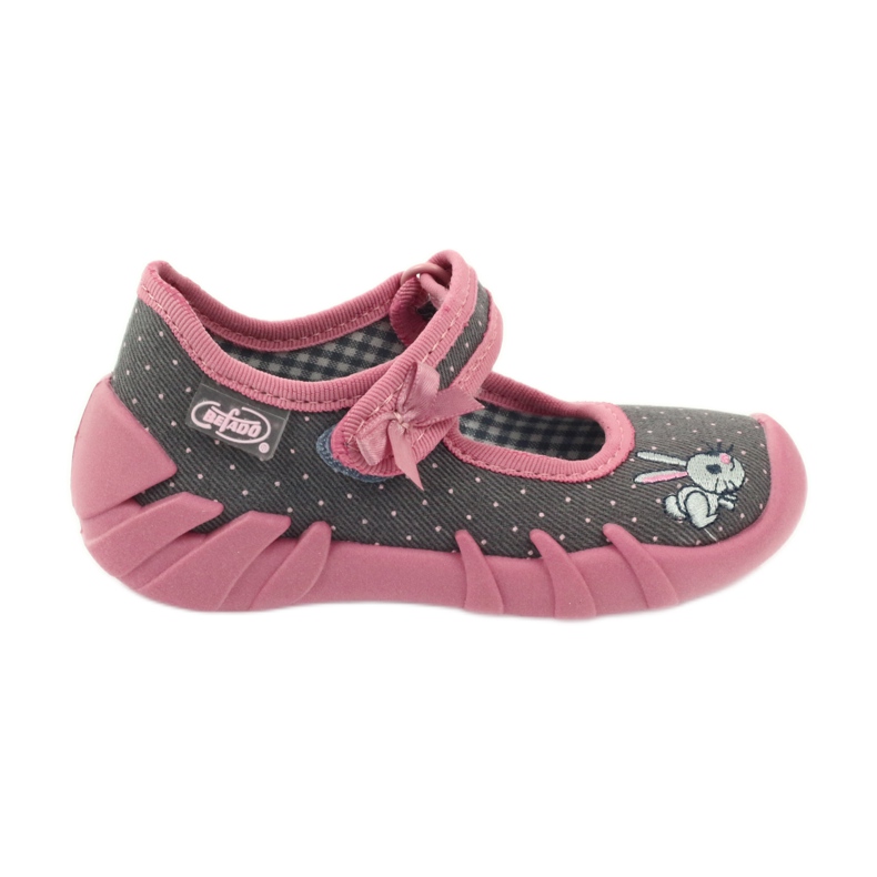 Befado Kinderschuhe 109P168 grau rosa 1