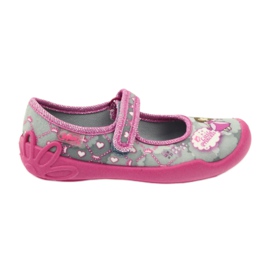 Befado Kinderschuhe 114X305 grau rosa 1