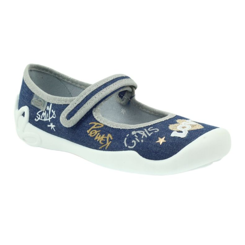 Befado Kinderschuhe 114Y313 blau grau 1