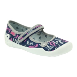 Befado Kinderschuhe 114Y311 grau rosa marineblau 1