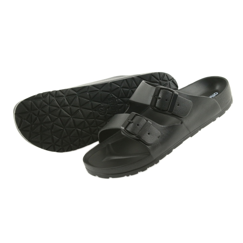 Atletico schwarze profilierte Herrenpantoffeln 4