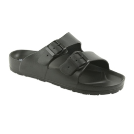 Atletico schwarze profilierte Herrenpantoffeln 1