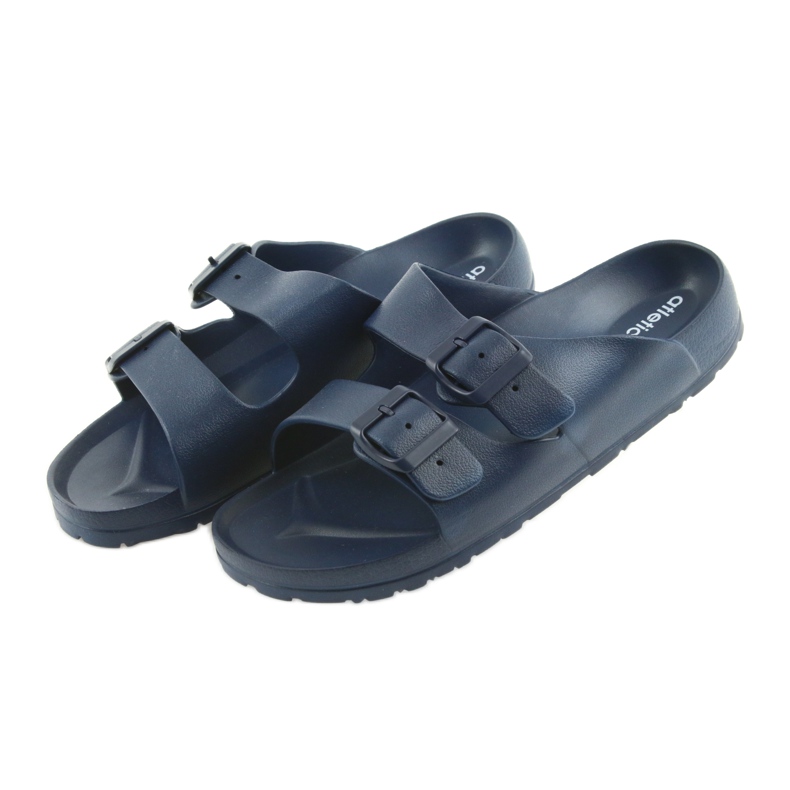 Atletico marineblaue profilierte Herrenpantoffeln navy blau 3