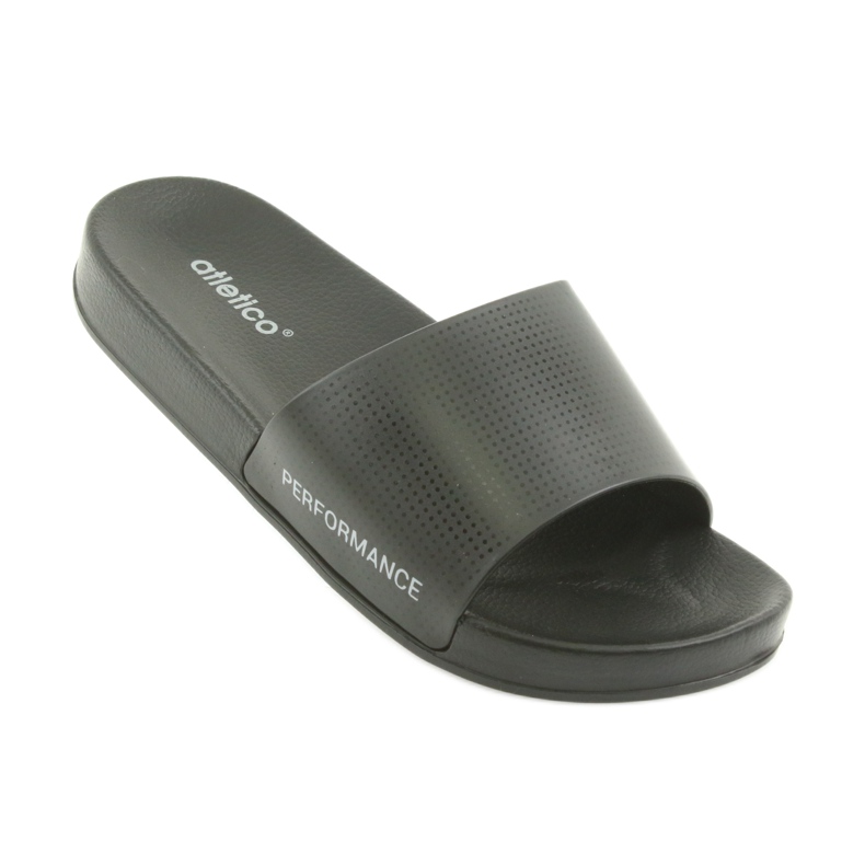 Atletico schwarze profilierte Herrenpantoffeln 5