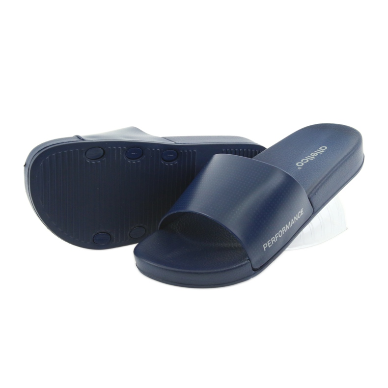 Atletico marineblaue profilierte Herrenpantoffeln navy blau 3