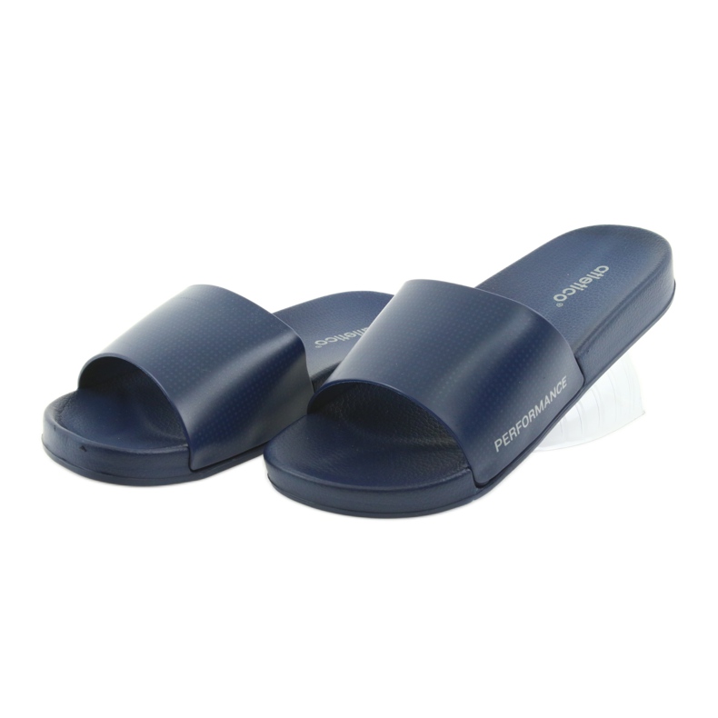 Atletico marineblaue profilierte Herrenpantoffeln navy blau 2