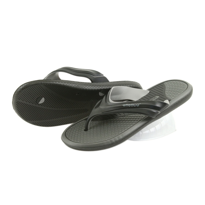 Atletico schwarze Herren Flip-Flops grau 3