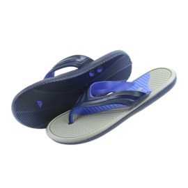 Atletico marineblaue Flip-Flops für Herren grau navy blau 3