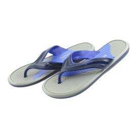 Atletico marineblaue Flip-Flops für Herren grau navy blau 2