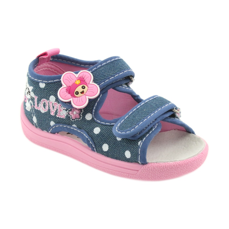American Club Kinderschuhe Hausschuhe Sandalen Jeans American Kitten 39/19 weiß blau rosa 1