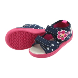 American Club Kinderschuhe, amerikanische Hausschuhe, Lederdecksohle weiß rosa navy blau 4