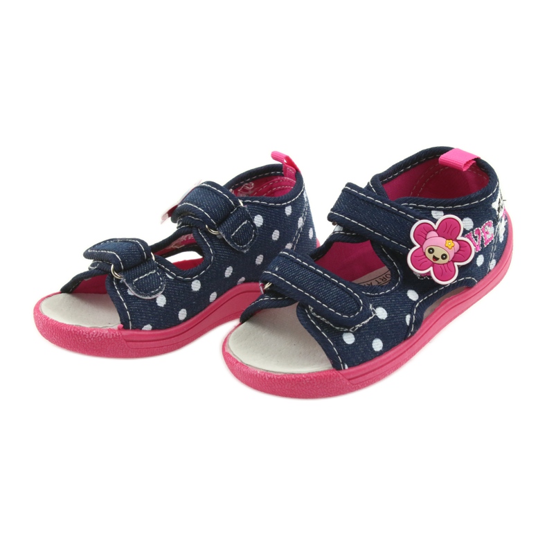 American Club Kinderschuhe, amerikanische Hausschuhe, Lederdecksohle weiß rosa navy blau 3