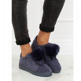 Marineblaue Damensneaker 68-95 Blau 1